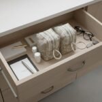 Grey Blossom Minimalist Vanity Pouch