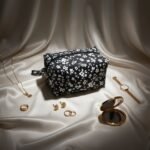 Midnight Floral Vanity Pouch