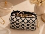 Monochrome Quilted Pouch