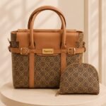 Auroria Heritage 2-Pc Tote Bag With Half-Moon Pouch - Tan