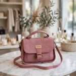 Auroria MARBLE BUCKLE SATCHEL BLUSH