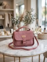 Auroria MARBLE BUCKLE SATCHEL BLUSH
